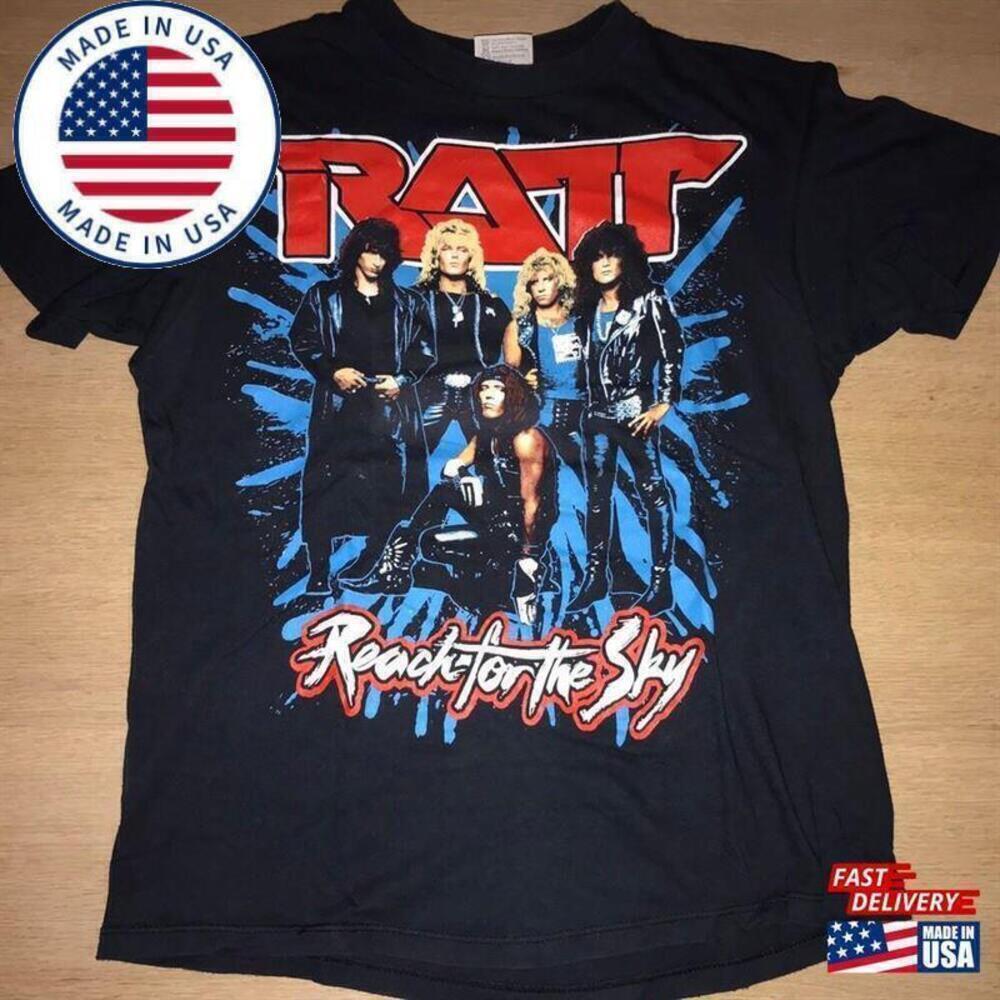 Ratt 1989 Reach For Sky Tour Retro Rock Fan Unisex T-Shirt